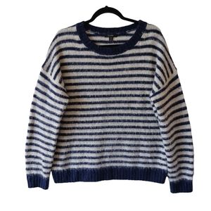 J. Crew Navy and Cream Striped Sweater